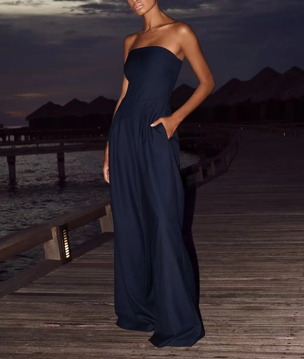 Elegant Strapless Jumpsuit