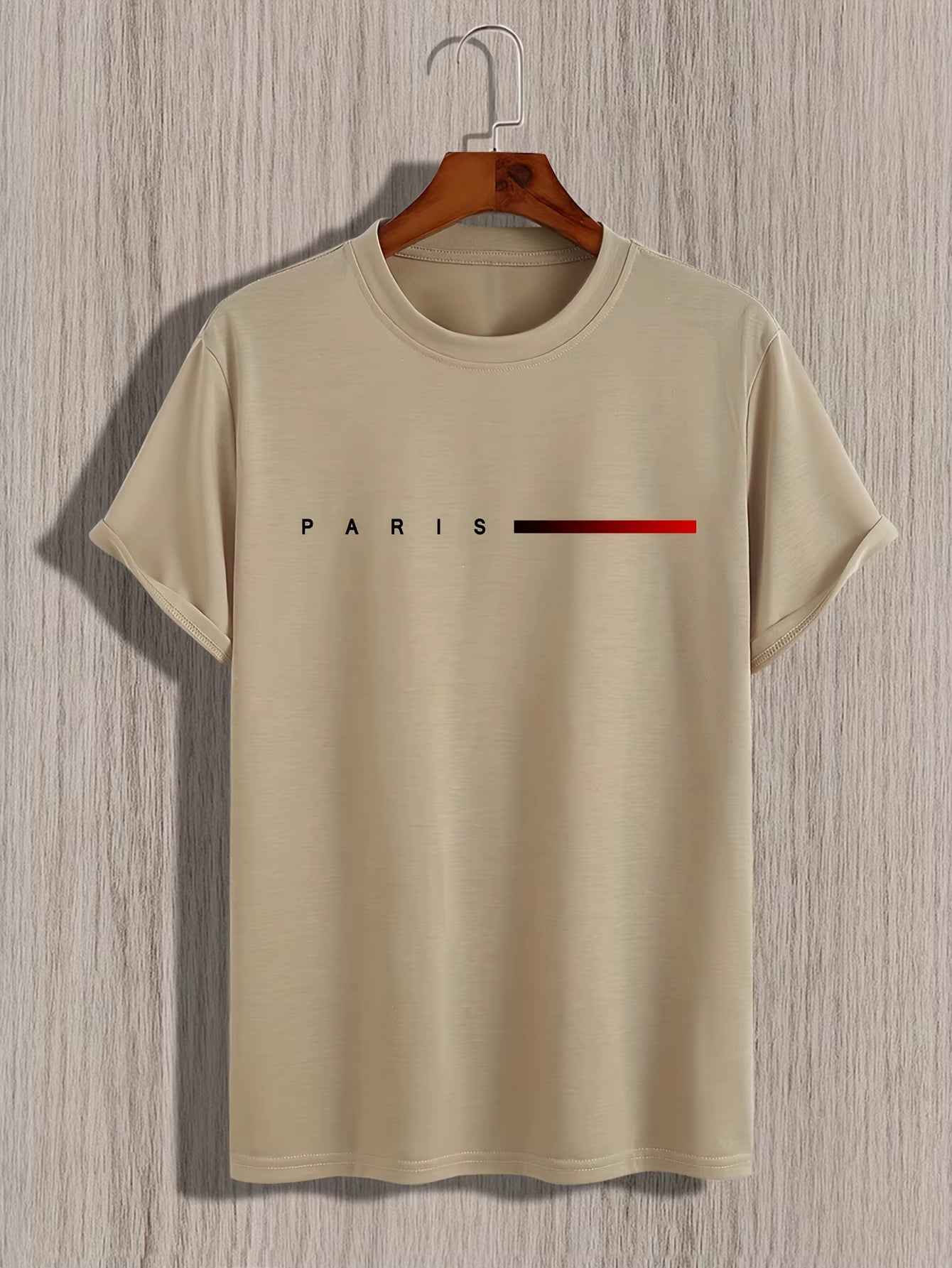 PARIS Creative Letter Print Tee – Slim Fit T-Shirt