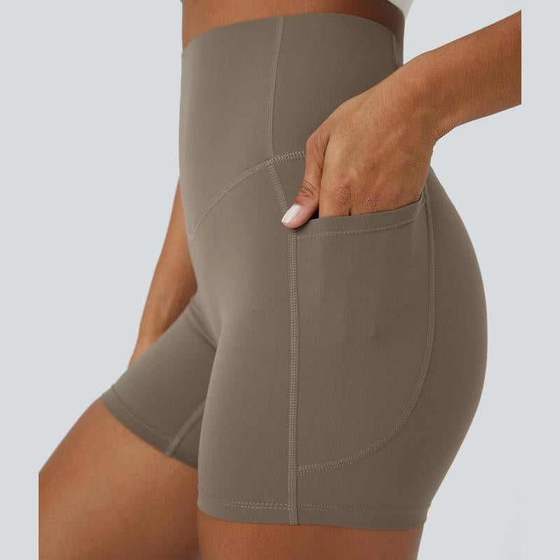 Halara Ultrasculpt Socinched High Waisted Tummy Control Side Pocket Shaping Training Biker Shorts #Springtok Durable Wearability Ease of Movement Contour Comfort#Outdoorfun